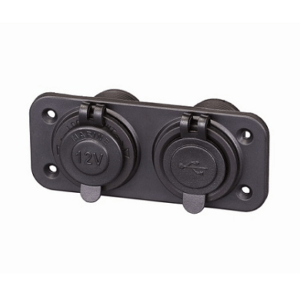 Παροχή Αναπτήρα & Πρίζα USB 2 Θυρών